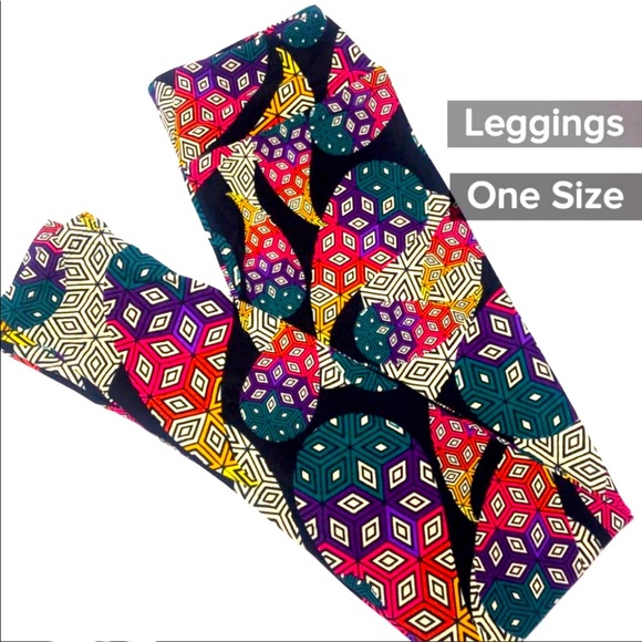 LULAROE RAINBOW PEACOCK LEGGINGS - Picture 1 of 2